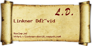 Linkner Dávid névjegykártya